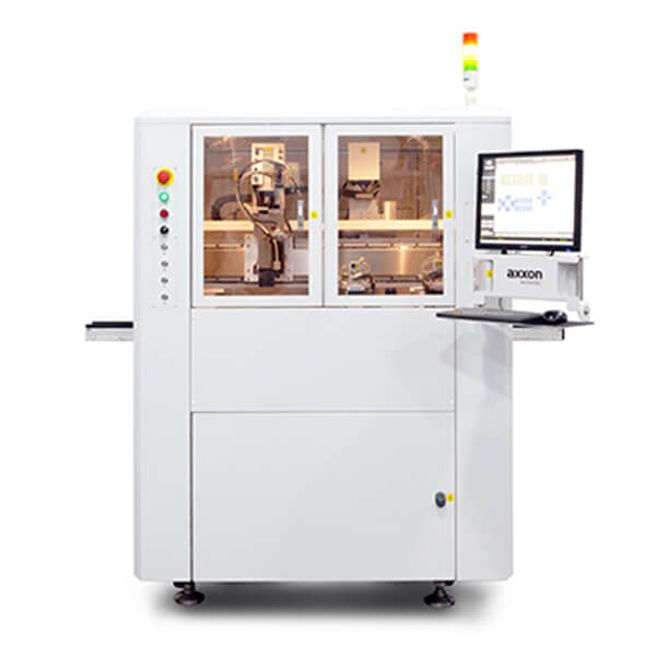 Axxon Mycronic AM300DI inline five axis synchronized dispensing system